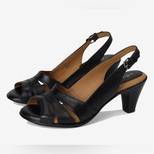 New SoftSpots Neima Slingback Pillowtop Comfort Sandals in Black Size 11 Wide